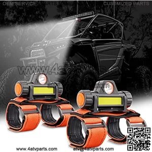 UTV Dome Light Roll Bar Mount LED Light Interior Lights Work Lights Compatible with UTV ATV Polaris RZR Golf Car Truck Off-Road Pickup Boat (2PCS)
