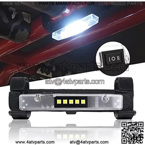 UTV Dome Light UTV Interior Light Universal Roll Bar Mount LED Light Utility Roll Cage Light Courtesy Light for UTV SXS Polaris RZR Can Am ATV Truck Car Off Road Kawasaki Golf Car