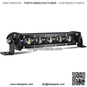 CO LIGHT Led Light Bar Single 7 inch Slim Single Row Lightbar Driving Combo Beam Off Road Work Lights with Mounting Brackets & 6D Reflectors for Truck, Car, Cabin, Boat, ATV, UTV