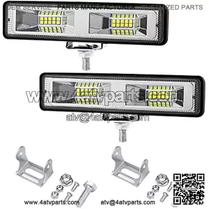 Golf cart Lights, 6 inch LED Light Bar 48W 6000K Super Bright Off Road Driving Work Light for ATV UTV Car Truck Golf Cart