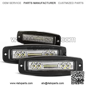 7" Flush Mount LED Light Pods, 2 Pcs 4800LM Off Road LED Work Lights Bar Flood Spot Combo Beam Driving Fog LED Bumper Lights for Truck Golf Cart UTV ATV