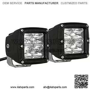 Led Cube Light Offroad Lighting 2Pcs 3inch 80W Led Pods Light Square Driving Offroad Lights Spot Beam Fog Bumper Work Light Bar 8000LM Waterproof IP69K for Trucks ATV UTV SUV Car Motorcycle