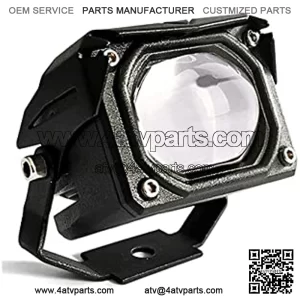 60W 6000LM LED Spotlight Len Motorcycle Driving Fog Light,Yellow White Far Near Light Flash LED Work Light Pod for Motorcycle ATV UTV SUV Car Tractor Forklift Truck Boat (1Pcs)
