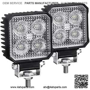 2.8inch LED Work Lights 48W 5500LMS 12V Flood Light Bar Waterproof Square Lights for Truck Tractor Off Road ATV UTV Jeep Golf cart Boat