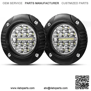 Flush Mount LED Light Pods 5 Inch LED Work Light Bar Pair 48W Driving Bumper lights Flood Spot Combo Off Road Fog Lights Waterproof for Tractor Truck ATV UTV Golf Cart