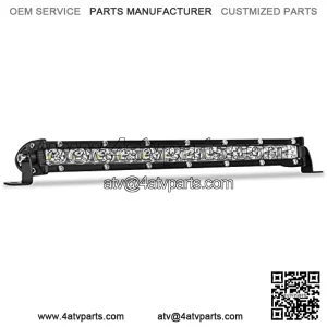 12 Inch Single Row Led Light Bar - BEAMCORN Ultra-Slim [14in w/ Bracket] 80W 10000LM Combo Spot Flood Light for Offroad Trucks ATV UTV SUV Boat Waterproof