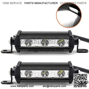2PCS 4 Inch 15W Single Row LED Light Bar Low Profile Ultra Thin Slim Mini Spotlight Light for SUV ATV Truck Boat