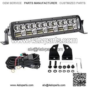 LED Light Bar, 12 Inch 162W Off Road LED Light Bar Dual Row LED Work Lights Spot Flood Combo Fog Light with Wiring Harness LED Driving Light for Truck ATV UTV SUV Tractor Boat