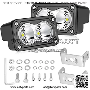 LED Pods, AKD Part 3 inch Driving Lights 40W Spot Lights Off Road Work Lights LED Cubes Light Bar Pods LED Bumper Lights White 2 Pack for Truck Motor ATV UTV SUV Pickup Boat