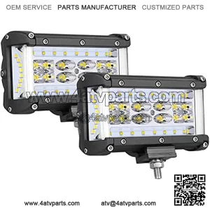 Dual Side Shooter LED Lights, SWATOW INDUSTRIES 2PCS 240W 5 Inch LED Light Bar Quad Row LED Fog Lights Off Road LED Cube Lights for Truck Tractor SUV ATV UTV Motorcycle Boat