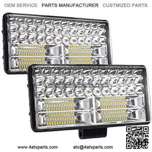 Led Driving Light Bar, 9 inch, 12-80V 84LED 32,000lm 250W Spot & Flood Combo Off Road Light Bar Driving Waterproof Led Work Light for Truck Tractor Pickup Boat Car SUV ATV RV (Pair)