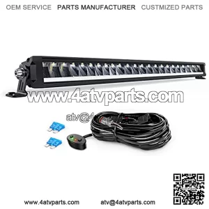 30 Inch LED Light Bar 120W 13000LM Anti-Glare Flood Spot Combo DRL Offroad LED Driving Light Bar IP68 w/ 16AWG DT Wiring Kit for Pickup Truck SUV ATV UTV Boat 4x4 Jeep