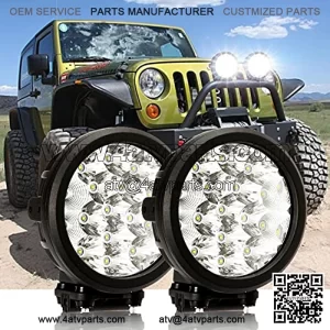 7" Round LED Driving Lights 2 Pcs, 160W LED Off-Road Light Bar, 16000lm Combo Beams Offroad Vehicle Work Lights for Truck ATV UTV Golf Cart Lighting Pickup