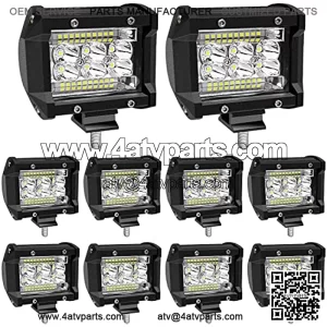 LED Light Pods, 4 Inch LED Light Bar 78W, Off Road LED Driving Work Pod Lights 12V 24V for SUV ATV UTV Truck Pickup Spot Flood Combo Beam, Pack of 10