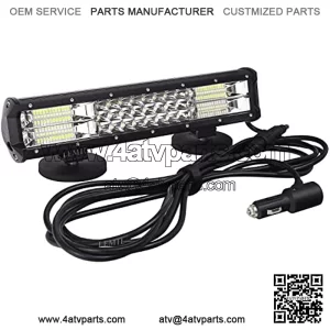 LED Light Bar 15" 216W Magnetic Light Bar Triple Row Lights Cigarette Lighter Plug Light Flood Spot Combo Beam LED Work Lamp High Power Wire Harness Kit Fog Light SUV ATV UTV 12V