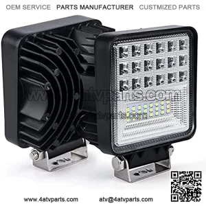 12v Led Flood Tractor Work Reserve Lights, 2Pcs Backup Driving Lights for Tow Trucks, Tractor, Trailer Cargo, Skid Steer, Forklift, Kayak