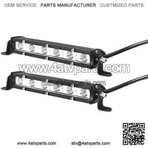 2 PCS Single Row LED Light Bar 7 Inch 18w LED Work Light Ultra Slim Mini Spot Flood ComboLed Driving Lights Boat Lighting Fog Lights Offroad,SUV 4wd Truck Heavy Duty Vehicle ATV Lights