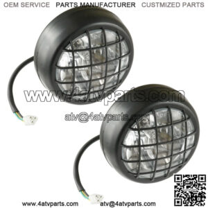 2 Complete Headlight fits Yamaha Warrior 350 YFM350X 2002 2003 2004