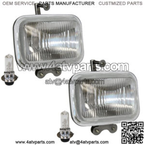 Set of 2 Headlights for Honda TRX300FW Fourtrax 300 4X4 1990-2000 W/Bulb