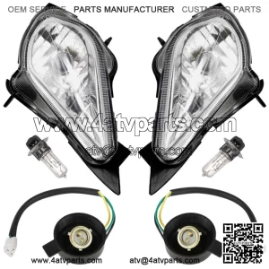 Right and Left Headlight Assembly For Yamaha Raptor 250 YFM250R SE 2008 - 2013