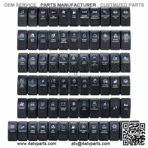 Blue Light LED Light Bar 12V 20A 10A 5-pin Rocker Toggle Switch Car Boat ATV UTV (For: More than one vehicle)
