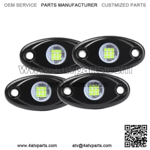 4X GREEN LED Rock Light Pods Under Wheel Trail Rig Lamp Offroad ATV UTV 4X4 (For: More than one vehicle)