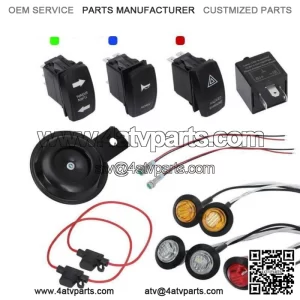 Turn Signal Kit Street Legal Led Light Horn For Polaris Can Am Honda Kawasaki (For: More than one vehicle)