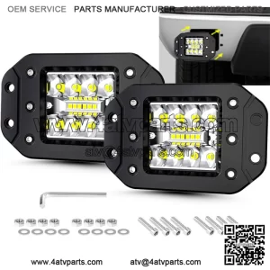 2PCS 5" inch LED Work Light Bar Combo Offroad Truck SUV ATV Driving Fog Pod Lamp