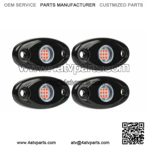 4x 9W RED LED Rock Light for JEEP Truck ATV Under Body Trail Rig Fog Lights 4Pod (For: More than one vehicle)
