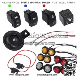 For Kawasaki LED Turn Signal Kits & Horn Mule Pro Teryx Teryx 4 Streel Legal UTV