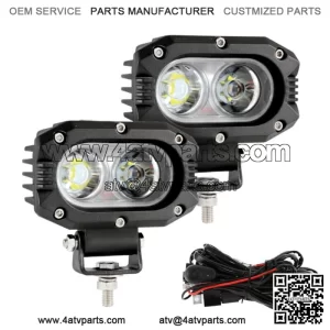 4" LED Work Light Bar Flood Pods Fog Driving Lamp for Can-am Polaris ATV (For: More than one vehicle)
