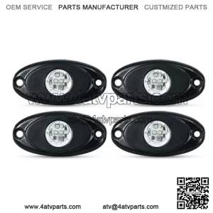 4pcs Blue LED Rock Lights For Offroad Jeep Truck ATV UTV Underbody Lighting Kit (For: More than one vehicle)