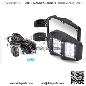 For Can-Am Maverick X3 Commander 1000 Rear View Side Mirrors + LED Light Switch