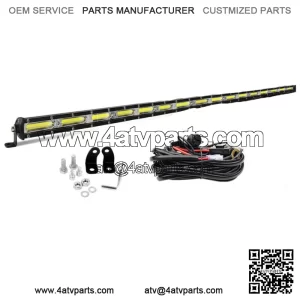 Fit Can-am Maverick X3 DS RS MAX Slim 50" LED Light Bar Upper Roof +Wire