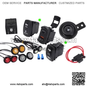 UTV Turn Signal Horn Street Legal Kit For Polaris SxS UTV ATV Can-Am Maverick X3