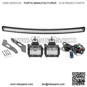 For Can-am Maverick X3 Max 50" LED Light Bar Roof Bracket Wire+3" Light Pods