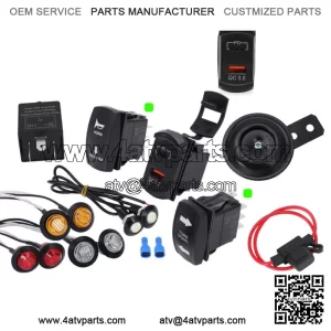 USB Turn Signal Street Legal Blinker Kit For Polaris Ranger 500 570 900 1000 xp