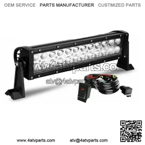 Dual-Row 12inch LED Work Light Bar Spot Flood For Polaris Ranger Yamaha UTV ATV
