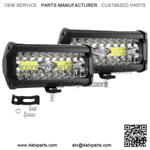 7"Inch 24000LM LED Work Light Bar Pods Spot Driving Lamp for Can-am Polaris ATV (For: Can-Am Maverick X3 R)