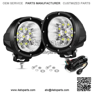 4" Round LED Work Light Pods Driving Fog Lamps For Can-am Maverick X3