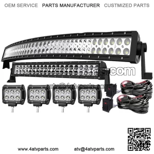 For Can Am Maverick X3 17-UP 42" Curved LED Light Bar Upper Roof Driving Combo