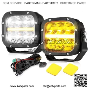 5" Inch Cube LED Work Light Bar Spot Pods DRL For Can-am Maverick X3 DS RS MAX