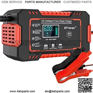 Car Battery Charger, 12V 6A Smart Battery Trickle Charger Automotive 12V 24V Battery Maintainer Desulfator with Temperature Compensation for Car Truck Motorcycle Lawn Mower Marine Lead Acid Batteries