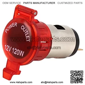 Red Cigarette Lighter Socket Outlet DC 12V for Car Marine Motorcycle ATV RV