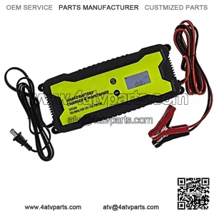 15-Amp Fully-Automatic Smart Battery Charger Maintainer 12V/24V for AGM GEL Lead-Acid Batteries Motorcycle UTV ATV Boat Car Truck
