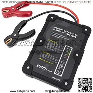 Rezervo Batteryless Jump Starter - Jumpstarts Vehicles Using Ultracapacitor Technology for Cars, Trucks, Boats, RVs, ATVs, and other Gas Engines (RZ-550 (550A))