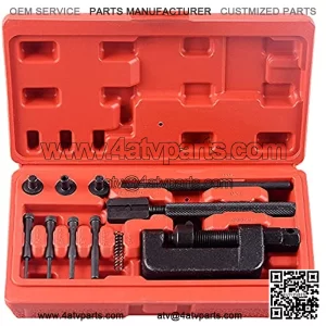 13 pcs Chain Breaker Set with Carrying Case ?C Chain Cutter and Riveter for Motorcycle, Bike, ATV