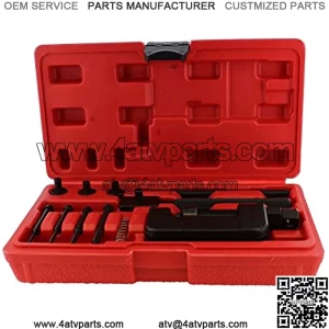 Chain Breaker 13-Piece Set with Carrying Case ?C Chain Cutter and Riveter for Motorcycle, Bike, ATV