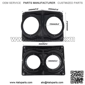 6.5" Overhead Roof Mount Speaker Pods Audio Kit Enclosure For Polaris/Can Am/UTV