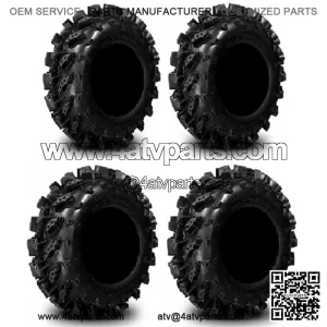 Full set of Interco Swamp Lite 27x9-12 and 27x10-12 ATV Tires (4)